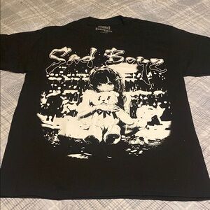 Black Short Sleeve Tee with Vintage Graphic